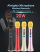 Беспроводной микрофон караоке с записью MicMagic L-898 DSP + AGC Розовый 20 Вт - изображение 2