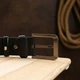 Мужской ремень кожаный Vintage leather-20745 123 см Черный - изображение 7