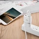 Сетевое зарядное устройство HOCO C12 2USB/ 5W, 2.4A White с кабелем Lightning 1м. (C12LW) - изображение 8