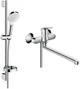 Смеситель для ванны HANSGROHE Logis 71402000 с душевым гарнитуром Crometta Vario 26553400 (1282019) - изображение 1
