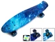 Скейт Penny Board 22" Print "Космос Синій" на LED колесах - зображення 1