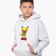 Худи детский Бравл Старс Леон Пикачу (Brawl Stars Leon Pikachu) Светло-серый меланж (9298-2601) 140 см - изображение 1