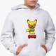 Худи детский Бравл Старс Леон Пикачу (Brawl Stars Leon Pikachu) Светло-серый меланж (9298-2601) 140 см - изображение 2