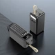 Power Bank iBattery YM-322DX із вбудованим кабелем та ліхтариком на 80000 mAh black - зображення 1