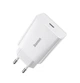 Сетевое зарядное устройство с входом Type-C BASEUS Speed Mini Quick Charger (1Type-C, PD/QC,20W, 3A). White - изображение 3