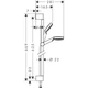 Душовий набір HANSGROHE Crometta 65 см 1Jet, White/Chrome (26533400) - зображення 2