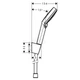 Душовий набір HANSGROHE Crometta Vario з тримачем 1.6м EcoSmart 9 l/min, White/Chrome (26694400) - изображение 2