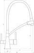 Смеситель-кран кухонный с подключением к фильтру GLOBUS LUX GLLR-0700-8-STSTEEL - изображение 5