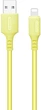 Кабель ColorWay USB - Apple Lightning (soft silicone) 2.4а 1 м Yellow (CW-CBUL043-Y) - изображение 1