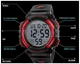 Мужские часы Skmei 1258 Черные с красным - изображение 5
