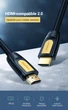 Кабель видео Ugreen HDMI 2.0 4K 3D 0.75М Black-Yellow (HD101) - изображение 2