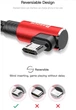 Кабель зарядний Baseus Micro USB 2.0 90° реверсивний MVP 1 м Red (CAMMVP-A09) - зображення 5