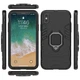 Чохол Ring case для Apple Iphone X броньований бампер з кільцем чорний - зображення 3