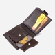 Портмоне кожаное Grande Pelle leather-11321 Коричневое - изображение 5