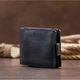 Мужское портмоне кожаное Grande Pelle leather-11323 Синее - изображение 9