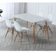 Стол обеденный Везувий MDF 100х70 см белый - изображение 4