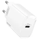 Адаптер сетевой USAMS T39 Single Port PD Fast Charger US-CC131 |1Type-C, 20W, PD3.0| white - изображение 2