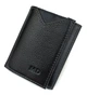 Компактный мужской кошелек из натуральной кожи MD Leather MD-610-A (JZ6717) черный - изображение 2