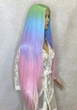 Парик на сетке Lace Wig PoliLy Super Straight тон 03 длинный разноцветный 100 см термостойкое волокно - изображение 3