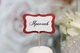 Рассадочные карточки гостей "Изящные", WP Wedding Pro, Красный перламутр, 1шт - изображение 2