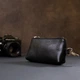 Ключниця та монетниця GRANDE PELLE з натуральної шкіри чорного кольору (bg113fash71) - зображення 9