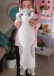Мягкая Игрушка Кот Длинний 70см Подушка Обнимашка Серая - изображение 4