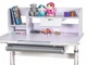 Комплект парта і стільчик Evo-Kids BD-22 (стіл+стілець+полку) стільниця світло-пурпурний / колір блакитний BD-22 BL - зображення 4