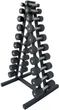 Гантельный ряд RN-Sport со стойкой 1-10 кг Чёрный (black-1.10) - изображение 1
