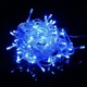 Гірлянда ланцюг світлодіодна класична 20м 200 LED прозорий шнур круглі лампочки синя - зображення 1