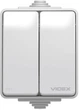Вимикач VIDEX BINERA IP65 зовнішній 2 кл. сірий (VF-BNW12-G) - зображення 2