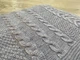 Плед Kaanni В'язаний плед у коси світла лаванда 160-220 см 160Х220 Чорно-білий - зображення 1