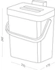 Ведро для мусора MBM HOME с крышкой BIN-11 5л Антрацит (BIN-11 5L ANTHRACITE) - изображение 4
