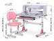 Комплект парта і стільчик Evo-Kids BD-22 (стіл+стілець+полку) стільниця світло-пурпурний / колір блакитний BD-22 BL - зображення 3