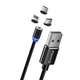 Дата кабель USB 3в1 (Lightning+MicroUSB+Type-C) Magnet only charge ColorWay (CW-CBUU020-BK) - изображение 4