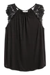 Майка з мереживом H&M XS чорний 5099586RP1 - зображення 2