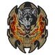 Нашивка наспинна Rockway Вовк (вогненний череп) (00000007762) - изображение 3