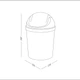 Ведро для мусора MBM HOME с крышкой BIN-10 9 л Пластиковое Серое (BIN-10 9L GRAY) - изображение 7