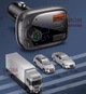Автомобильный FM - трансмиттер Baseus T-typed – bluetooth соединение MP3 Быстрая зарядка Type-C S13 – ФМ в машину Чёрный - изображение 2