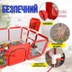 Великий дитячий манеж для розвитку IMBABY арена з огорожею для малюків для двох - сухий басейн для дитячих ігор, для куль або килимка Червоний - зображення 4