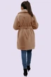 Шуба жіноча Exclusive moda М-075 50 Пісочний - зображення 4