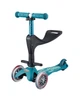 Самокат 2 в 1 с сидением и родительской ручкой Mini Micro 3 in 1 Deluxe Plus Ice Blue бирюзовый - изображение 2