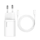 Мережевий зарядний пристрій Baseus Super Silicone PD 30W Type-C EU White (CCSUP-J02) - зображення 7