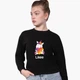 Свитшот для девочек Лайк Единорог (Likee Unicorn) (9509-1037) 146-152 см Черный - изображение 1