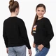 Свитшот для девочек Лайк Единорог (Likee Unicorn) (9509-1037) 146-152 см Черный - изображение 3