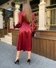 Атласна сукня Бордова 110496 XS - зображення 4