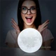 Ночник Светильник настольный 3D Moon Light Lamp Луна на пульте и сенсорное управление 14,5 см с аккумулятором 16 цветов GS-3541 - изображение 3