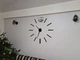 Часы настенные 3D DIY Clock Большие Черные Стрелка 31 см Необычные 3Д Наклейка стикер для дома и офиса GS-3726 - изображение 10