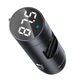Автомобильный FM-трансмиттер (FM-модулятор) Baseus Energy Column (BS-01) Bluetooth 5.0 MP3 c функцией зарядного устройства 2-USB (3.1А) и вольтметром, тёмно-серый (CCNLZ-0G) - изображение 4