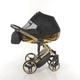 Коляска Junama Diamond Mirror Blysk 02 Gold (J-MB-02) Чорно-золотиста - зображення 3