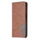 Чохол-книжка з кишеньками UniCase Geometric Pattern для Samsung Galaxy A22 (A225) / M22 (M225) - Coffee - зображення 3